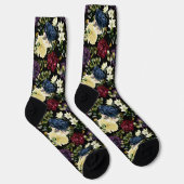 Bloem- en bloem-Waterverf Roos Winter Sokken (Rechts)