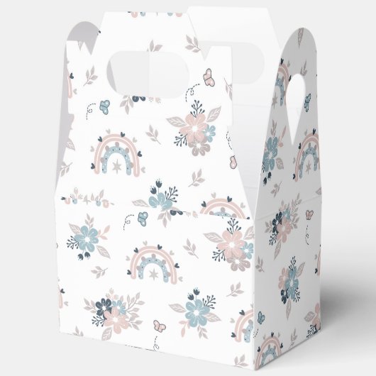 Bloem en Boho naadloos patroon Bedankdoosjes (Open)