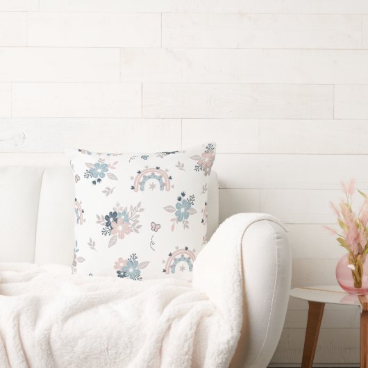 Bloem en Boho naadloos patroon Kussen (Bank)