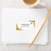 Bloem- en botanisch baby shower adreslabel etiket (Insitu)