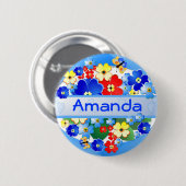 Bloem- en botervliegen ~ Naam Button (Voorkant /achterkant)