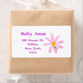 Bloem- en Dragonfly-sticketiket Etiket (Insitu)