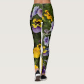 Bloem en gebladerte kunst leggings (Achterkant)