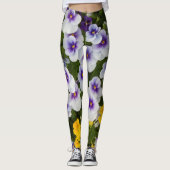 Bloem en gebladerte kunst leggings (Voorkant)