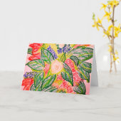 Bloem en Gedicht Kaart (Gele Bloem)