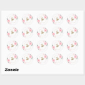 Bloem- en gouden ballerina- stickers (Vel)