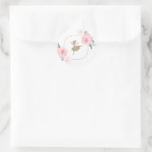 Bloem- en gouden ballerina- stickers (Tas)
