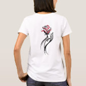 Bloem- en handlijnkunst t-shirt (Achterkant)