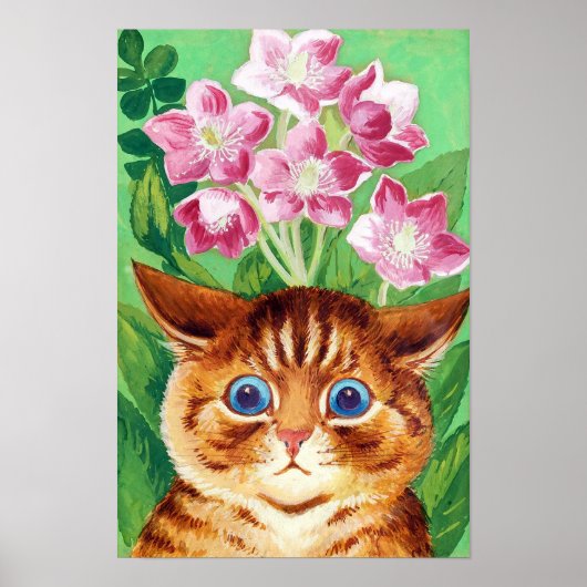 Bloem en Kat, Louis Wain Poster (Voorkant)
