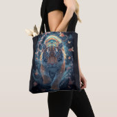 Bloem- en Koi Droomontwerp Tote Bag (Dichtbij)