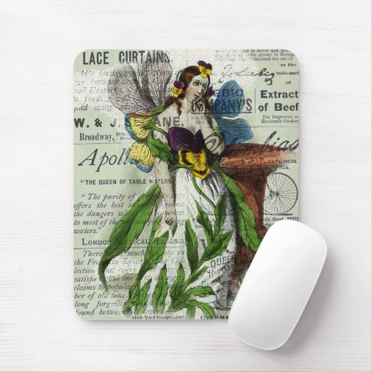 Bloem- en  kranten, collage muismat (Met muis)