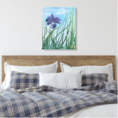 Bloem en lieveheersbeestjes canvas afdruk (Insitu (Slaapkamer))