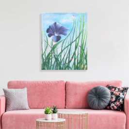 Bloem en lieveheersbeestjes canvas afdruk