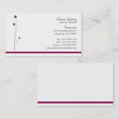 Bloem en lijn visitekaartje (Voorkant / Achterkant)