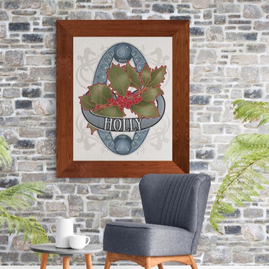 Bloem- en magische Poster - Holly