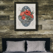 Bloem- en magische Poster - papavers