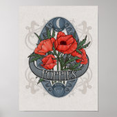 Bloem- en magische Poster - papavers (Voorkant)