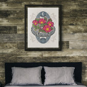 Bloem- en magische Poster - purslane