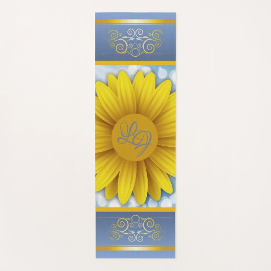Bloem en Monogram Yogamat (Voorkant)