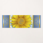 Bloem en Monogram Yogamat (Voorkant (horizontaal))