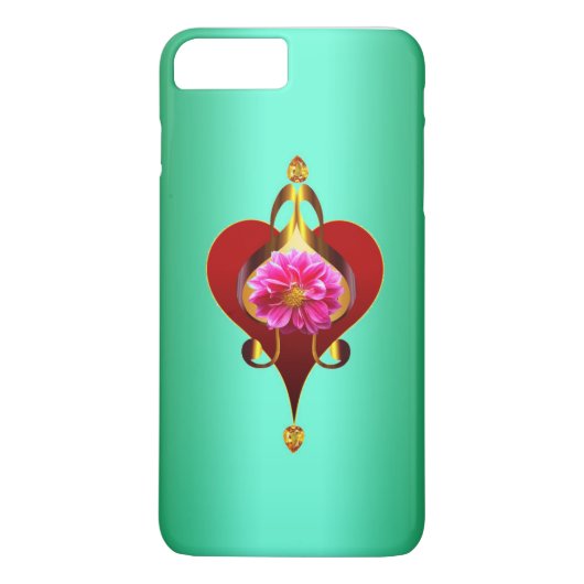 bloem en muzikaal hart ontwerp Case-Mate iPhone case (Achterkant)