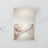 Bloem- en parelversiering Bedankkaart (Binnen)