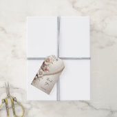 Bloem- en parelversiering cadeaukaart cadeaulabel (Met Touw)