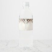 Bloem- en parelversiering Waterfleslabel Waterfles Etiket (Achterkant)