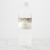 Bloem- en parelversiering Waterfleslabel Waterfles Etiket (Voorkant)