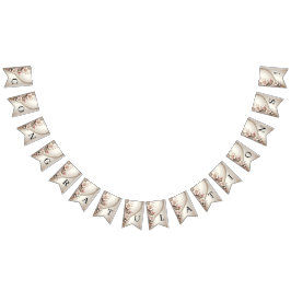 Bloem- en parelversieringen Bunting vlag Vlaggetjes