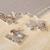 Bloem- en parelversieringen legpuzzel (Zijkant)