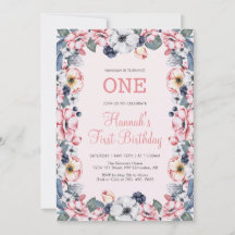 Bloem en roze | Eerste eerste meisjesfeest