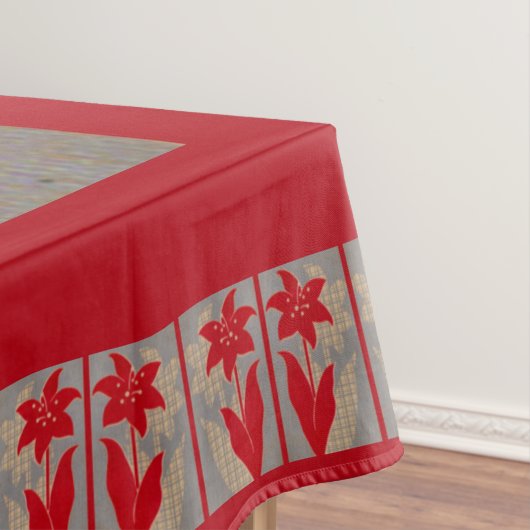 bloem- en schaduwbloemdruk tafelkleed (Voorbeeld)