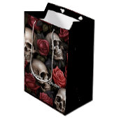 Bloem en Schedels Medium Cadeauzakje (Voorkant Gekanteld)