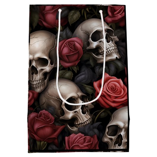 Bloem en Schedels Medium Cadeauzakje (Achterkant)