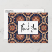 Bloem en Sterrenvormen Decoratief Ontwerp Dank U Briefkaart (Voorkant / Achterkant)