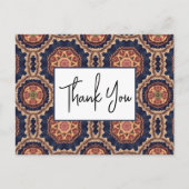 Bloem en Sterrenvormen Decoratief Ontwerp Dank U Briefkaart (Voorkant)