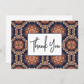 Bloem- en stervormen Decoratief Ontwerp Bedankkaart (Voorkant / Achterkant)