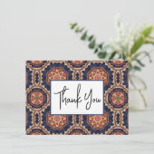 Bloem- en stervormen Decoratief Ontwerp Bedankkaart (Staand voorkant)