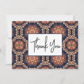 Bloem- en stervormen Decoratief Ontwerp Bedankkaart (Voorkant)