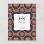 Bloem- en stervormen Decoratief Ontwerp Verjaardag Briefkaart (Voorkant)