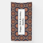 Bloem- en stervormen Decoratief Ontwerp Verjaardag Spandoek (Verticaal)