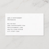 Bloem- en stervormen Decoratief Ontwerp Visitekaartje (Achterkant)