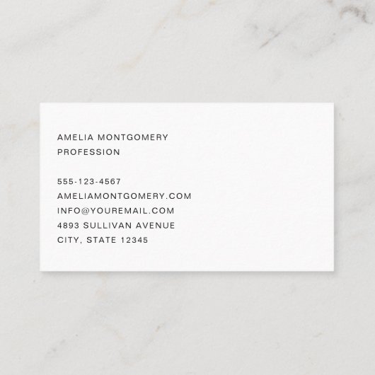 Bloem- en stervormen Decoratief Ontwerp Visitekaartje (Achterkant)