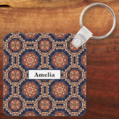 Bloem- en stervormpatroon sleutelhanger (Achterkant)