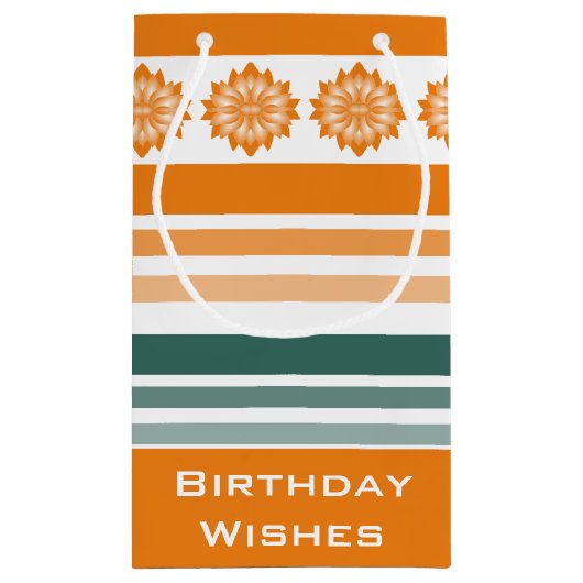 Bloem en Streep Klein Cadeauzakje (Achterkant)