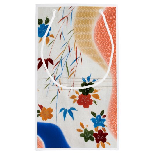 Bloem en stromend water, Japans ontwerp Klein Cadeauzakje (Achterkant)