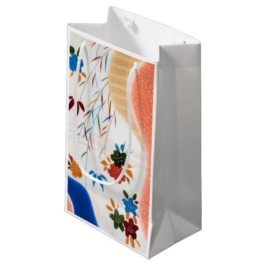 Bloem en stromend water, Japans ontwerp Klein Cadeauzakje (Voorkant Gekanteld)