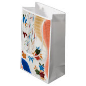 Bloem en stromend water, Japans ontwerp Klein Cadeauzakje (Achterkant Gekanteld)