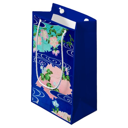 Bloem en stromend water, Japans ontwerp Klein Cadeauzakje (Voorkant Gekanteld)